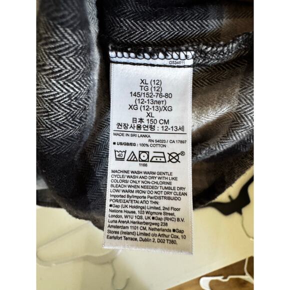 Gap Teen Flannel Button-Up Shirt Long Sleeve Plaid 100% Cotton Size XL (12) - Picture 6 of 6